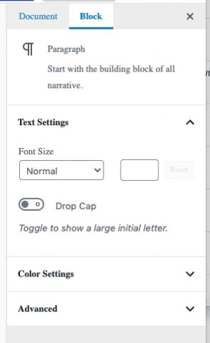 Drupal Gutenberg "block properties"