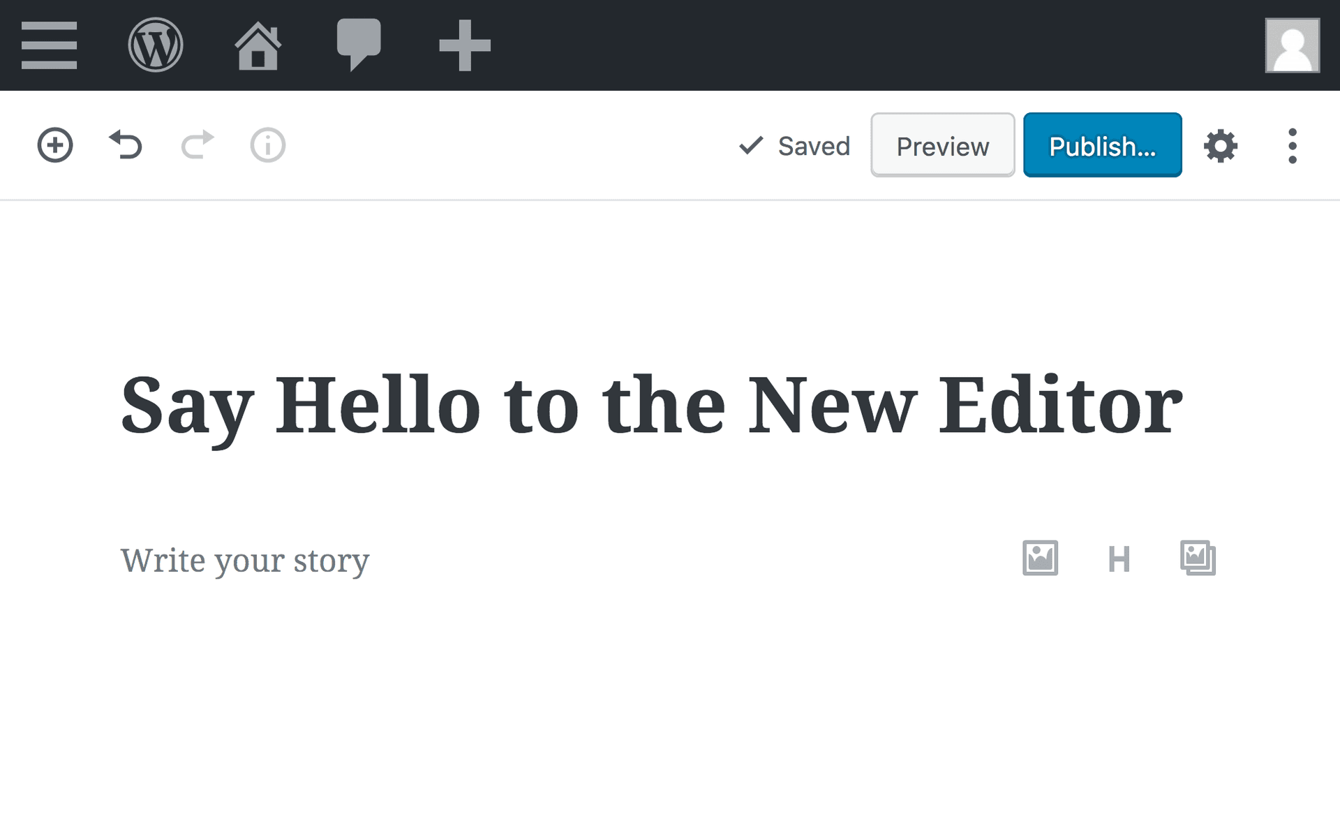 Wordpress Gutenberg editor