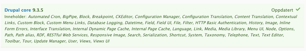 Drupal 9.3.5 update