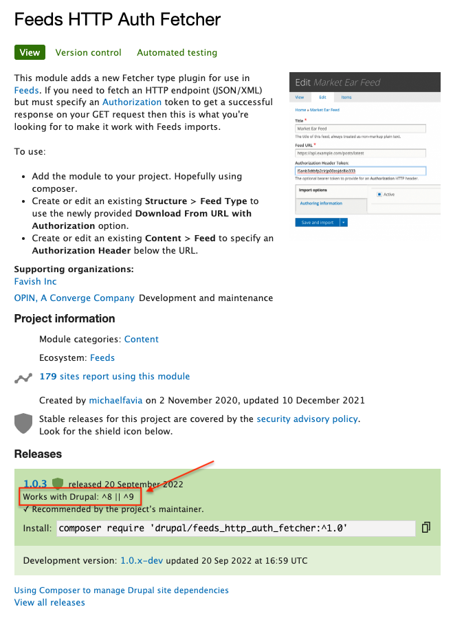 Drupal 10 compatibility on a Drupal module project